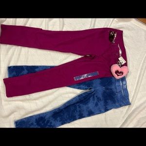 Two pair of girls jeans